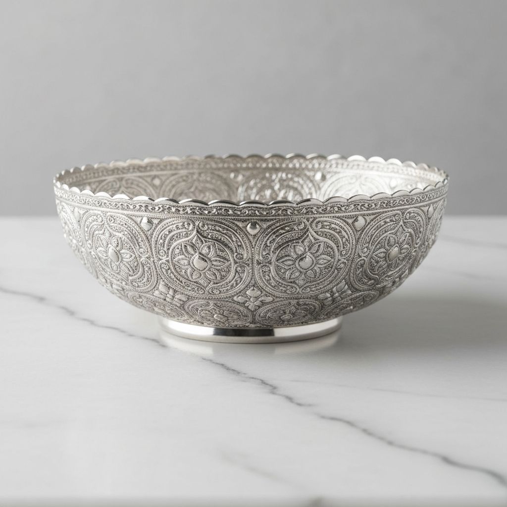 Decorative Silver Bowl